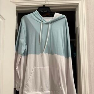 Blue and White Hoodie